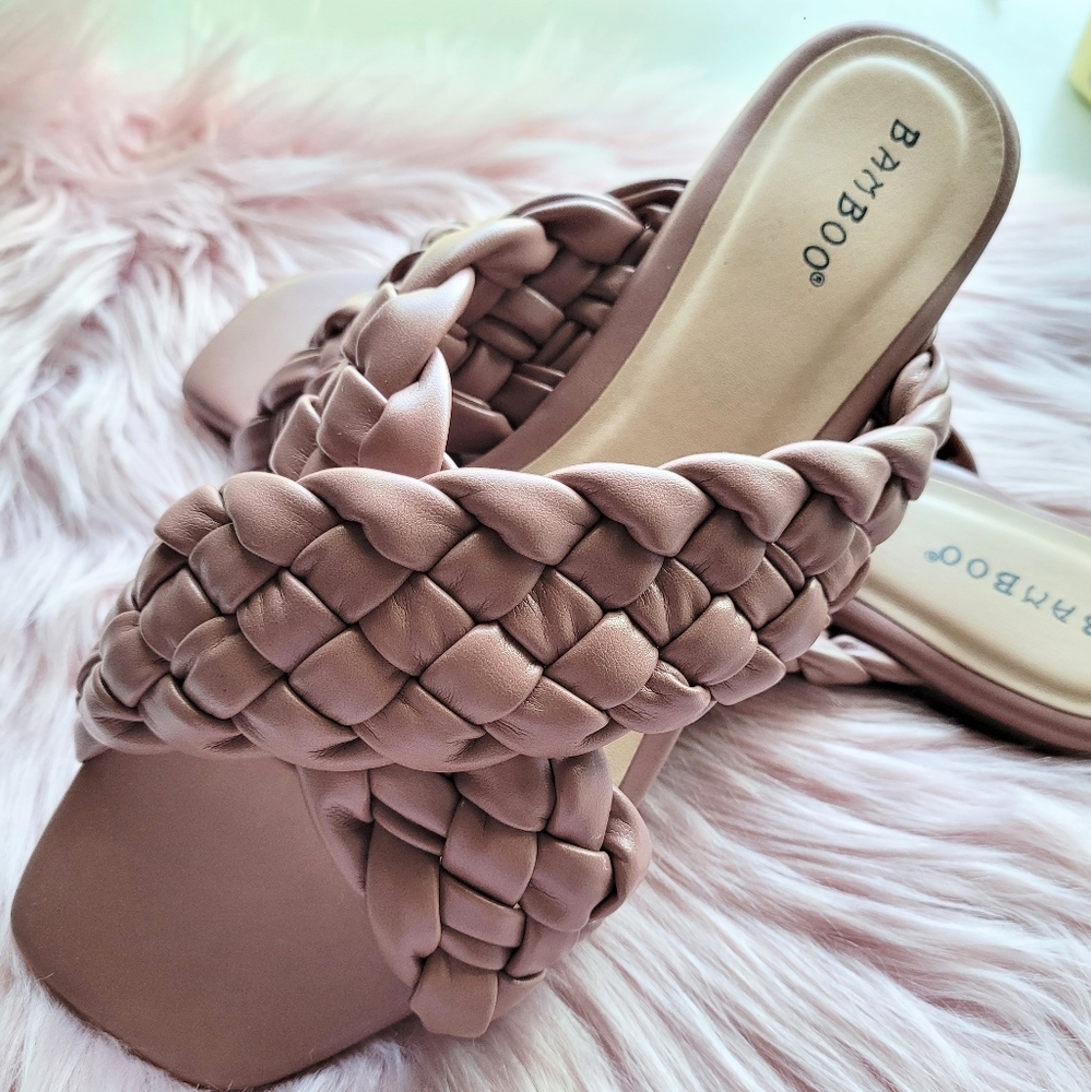 Bamboo braided sandals